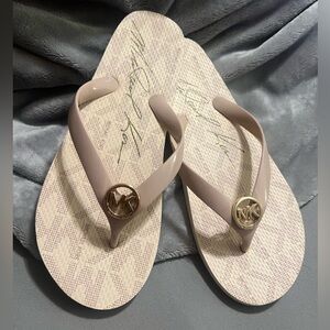Michael Kors Tan Women’s Size 7 Flip Flops, in good condition